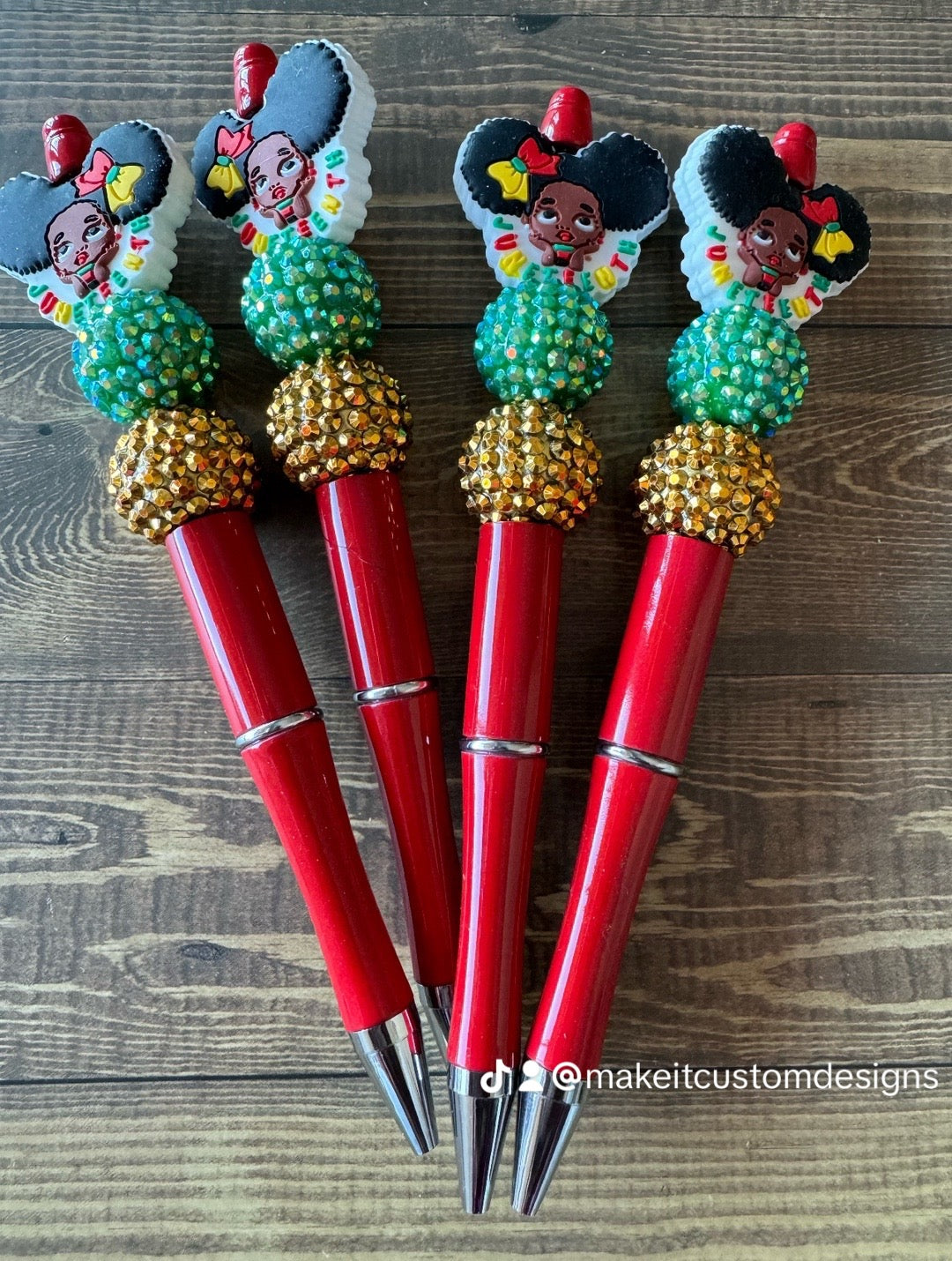 Juneteenth Girl Beaded Pen