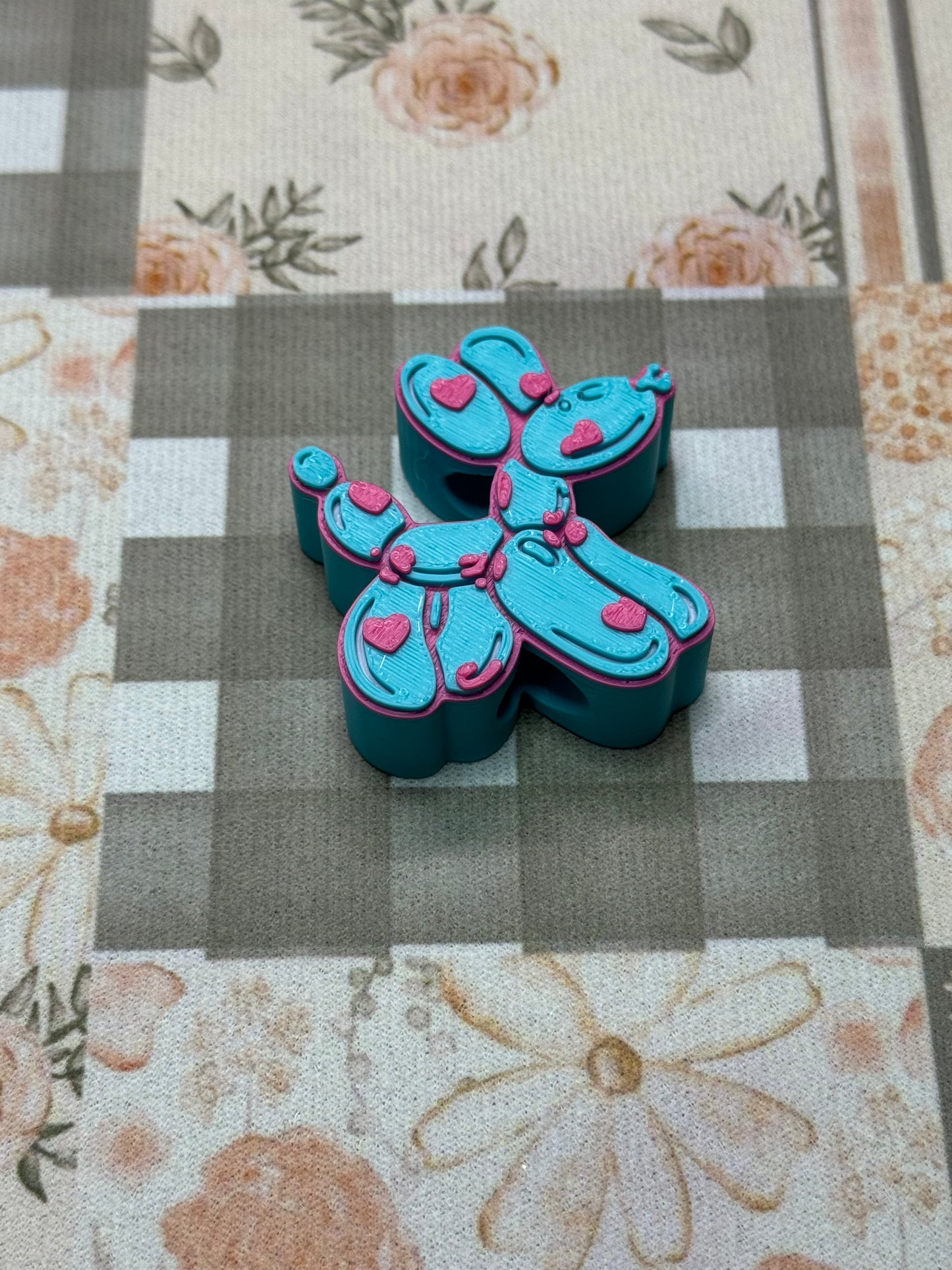 Heart Balloon Dog Straw Topper