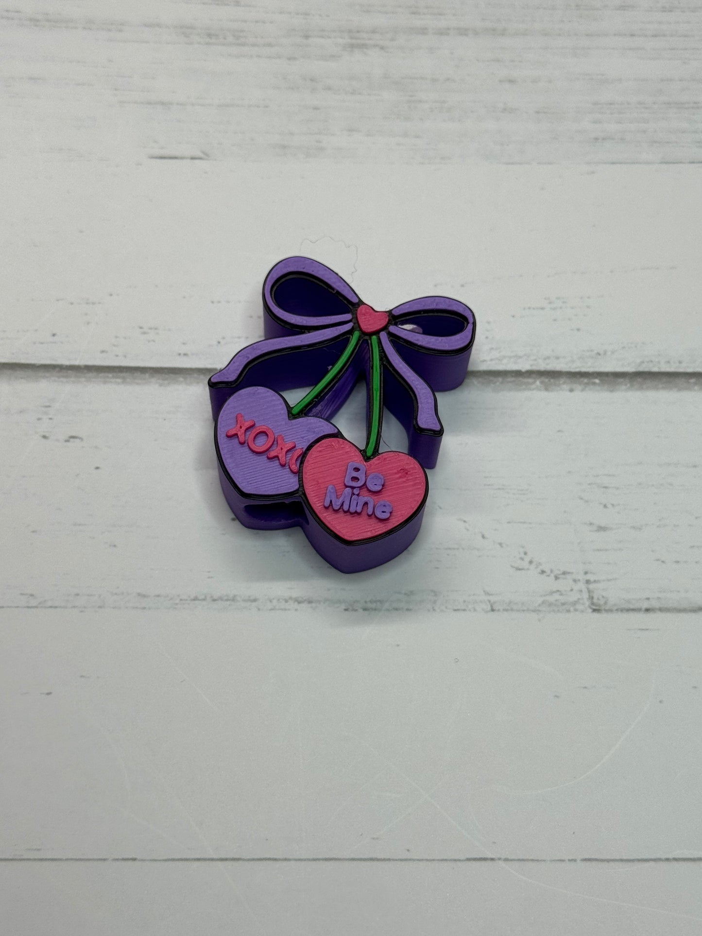 Valentine Cherry Straw Toppers