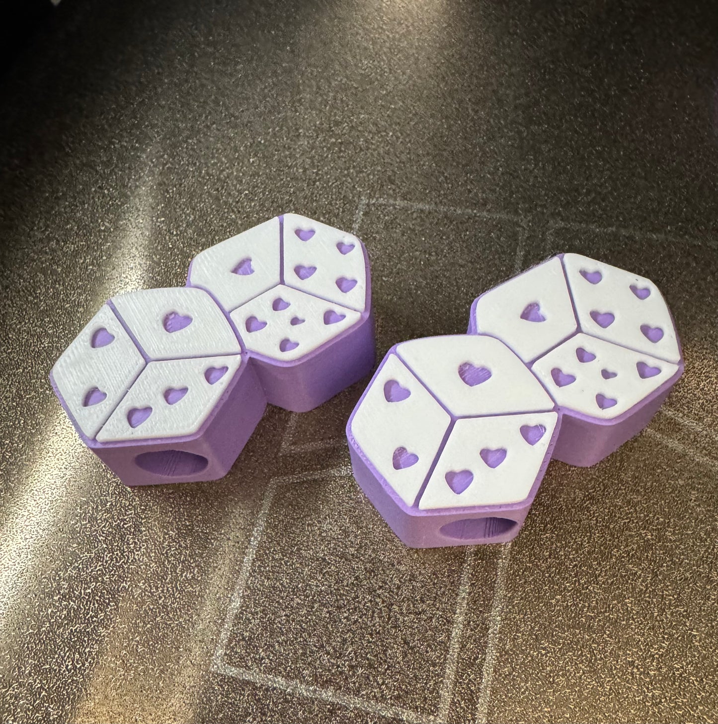 Heart Dice Straw Topper