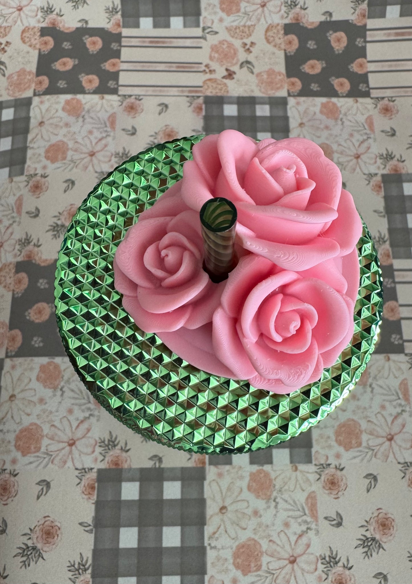 3 Rose Lid Straw Topper