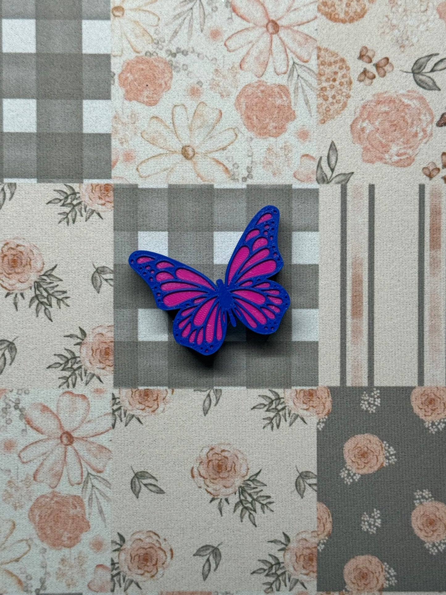 Blue Monarch Butterfly Straw Topper