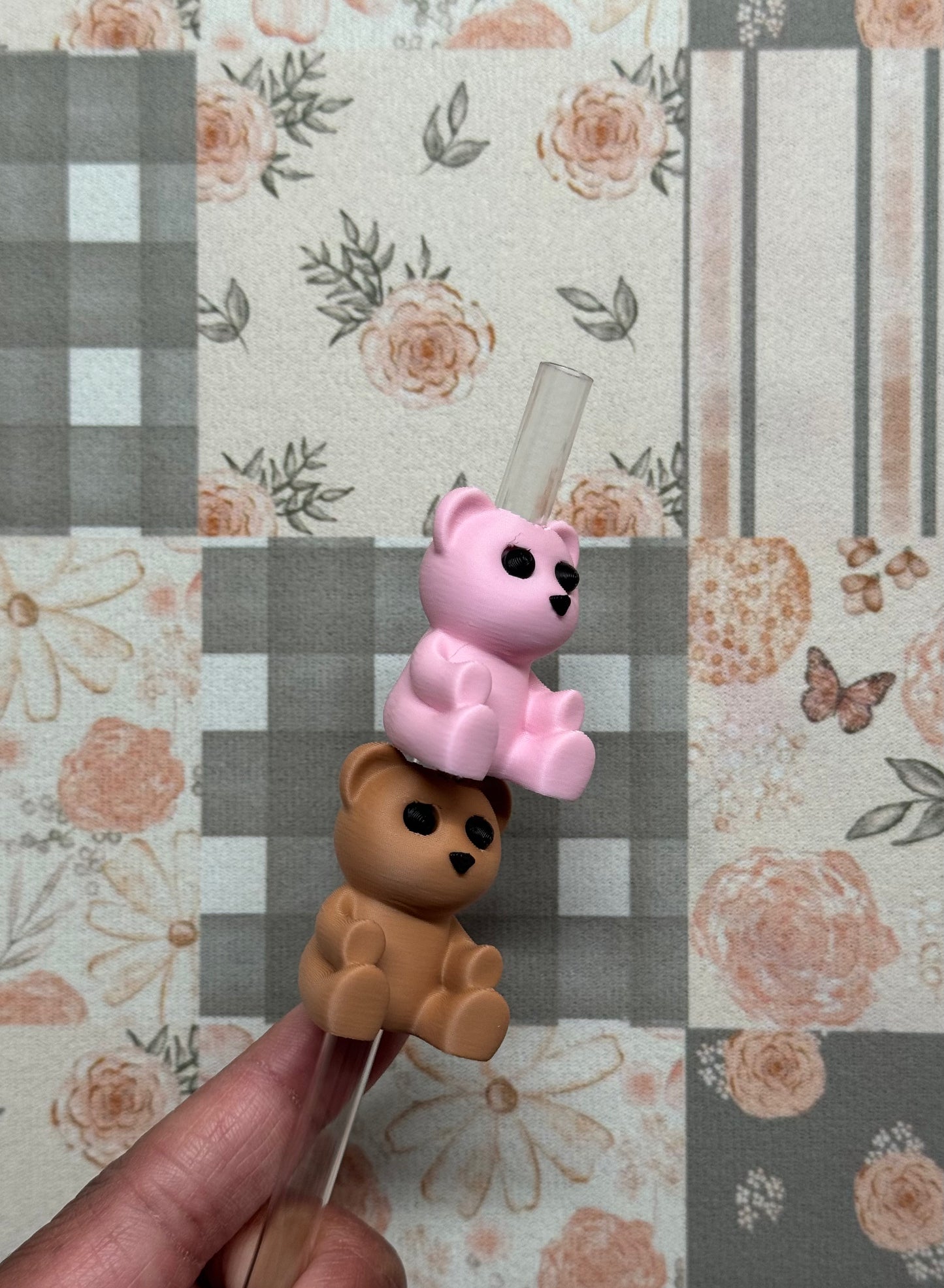 3D Bear Straw Topper