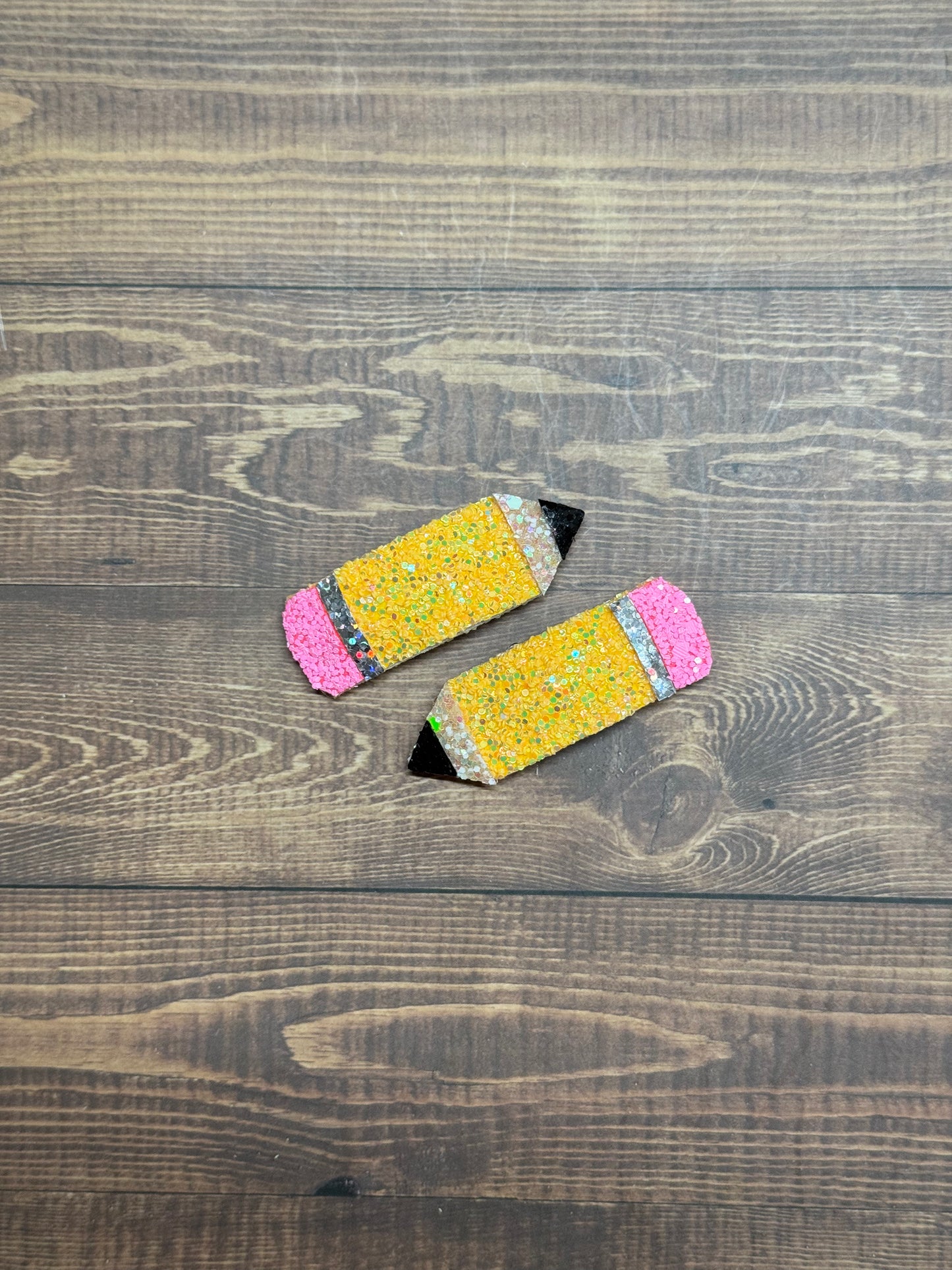 Pencil Bow Snap Clips (Set of 2)