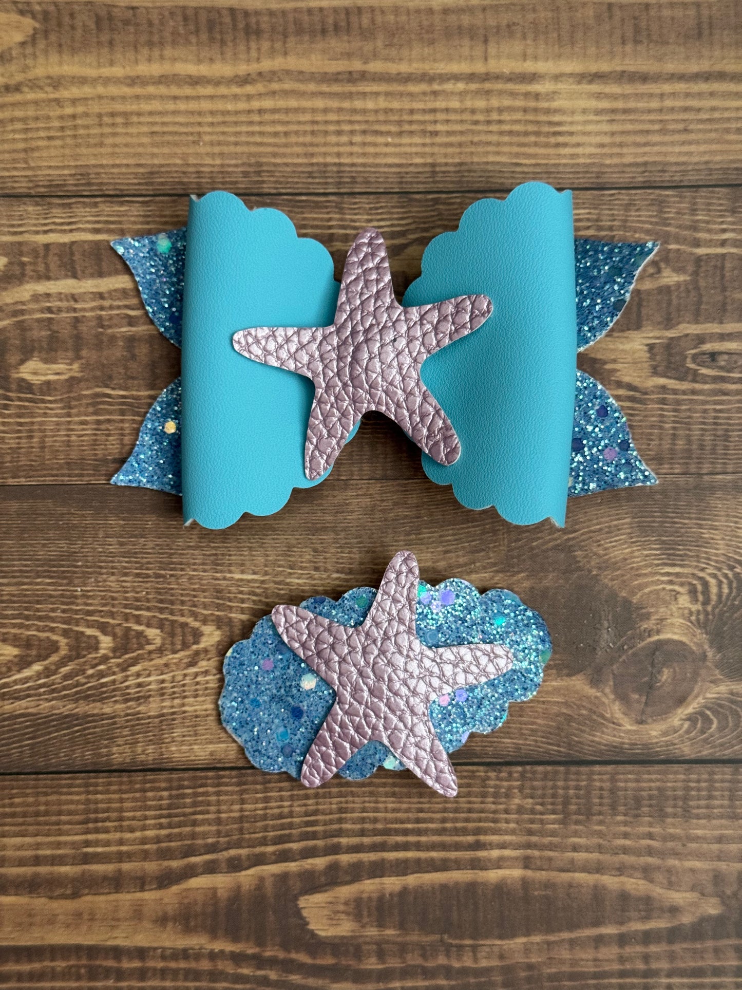 Mermaid/Starfish 4" Hair Bow Set