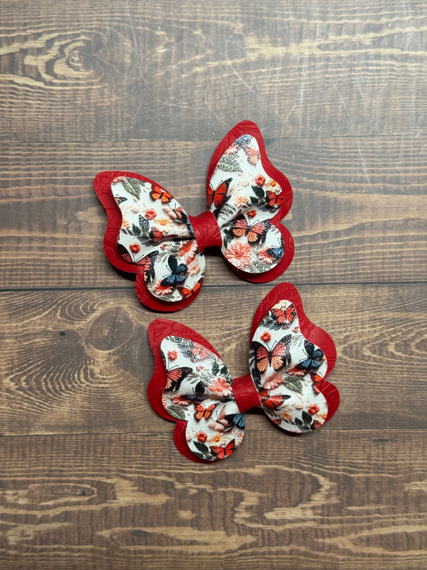 Monarch Butterfly Pigtail Bow (Set of 2)