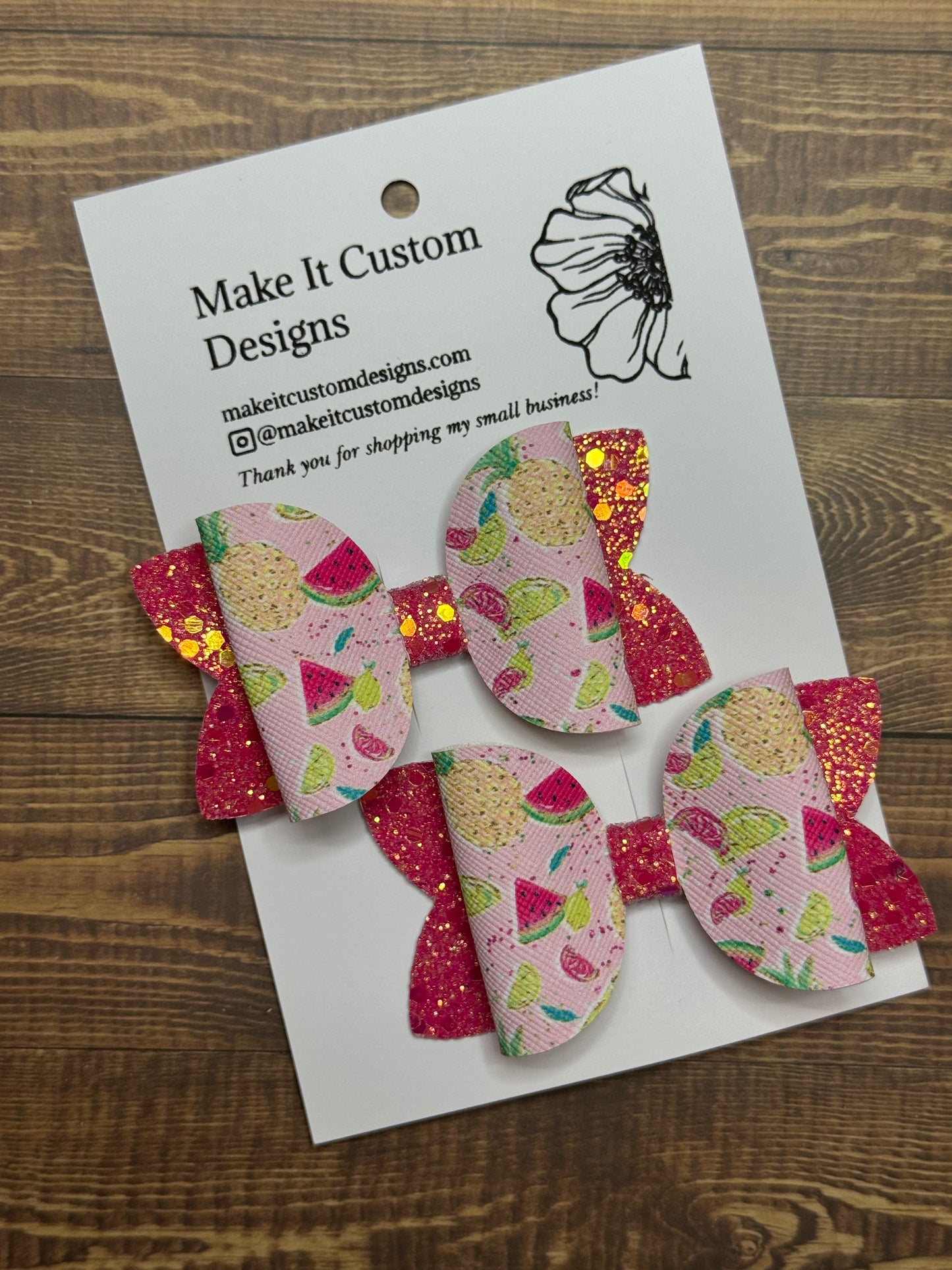 Mixed Fruit Aylin Bow (Set of 2)