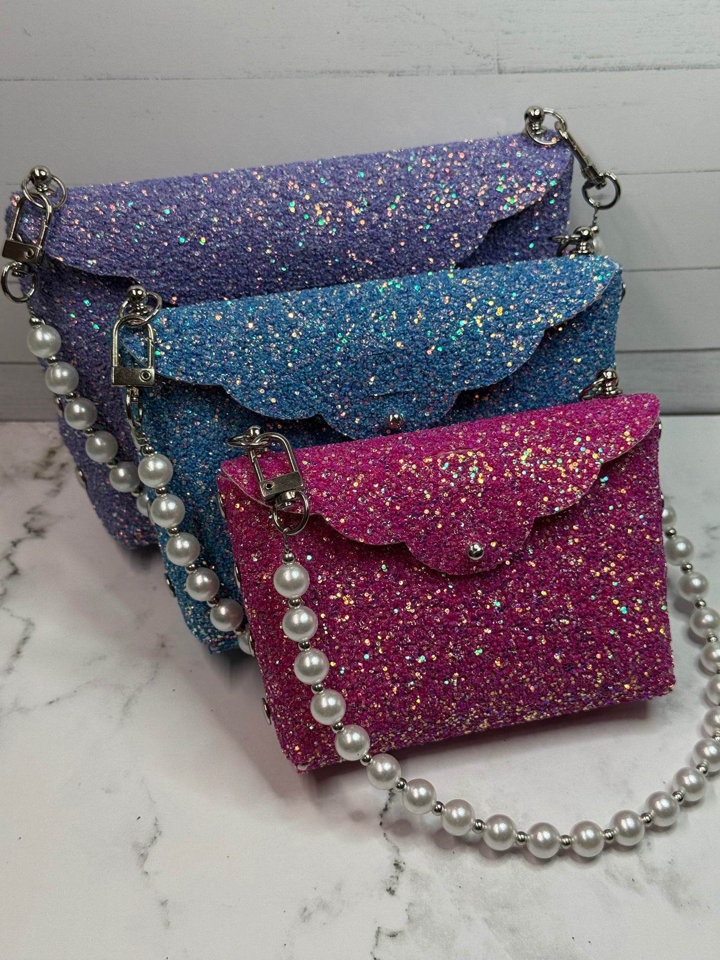 Glitter Faux Leather Purse