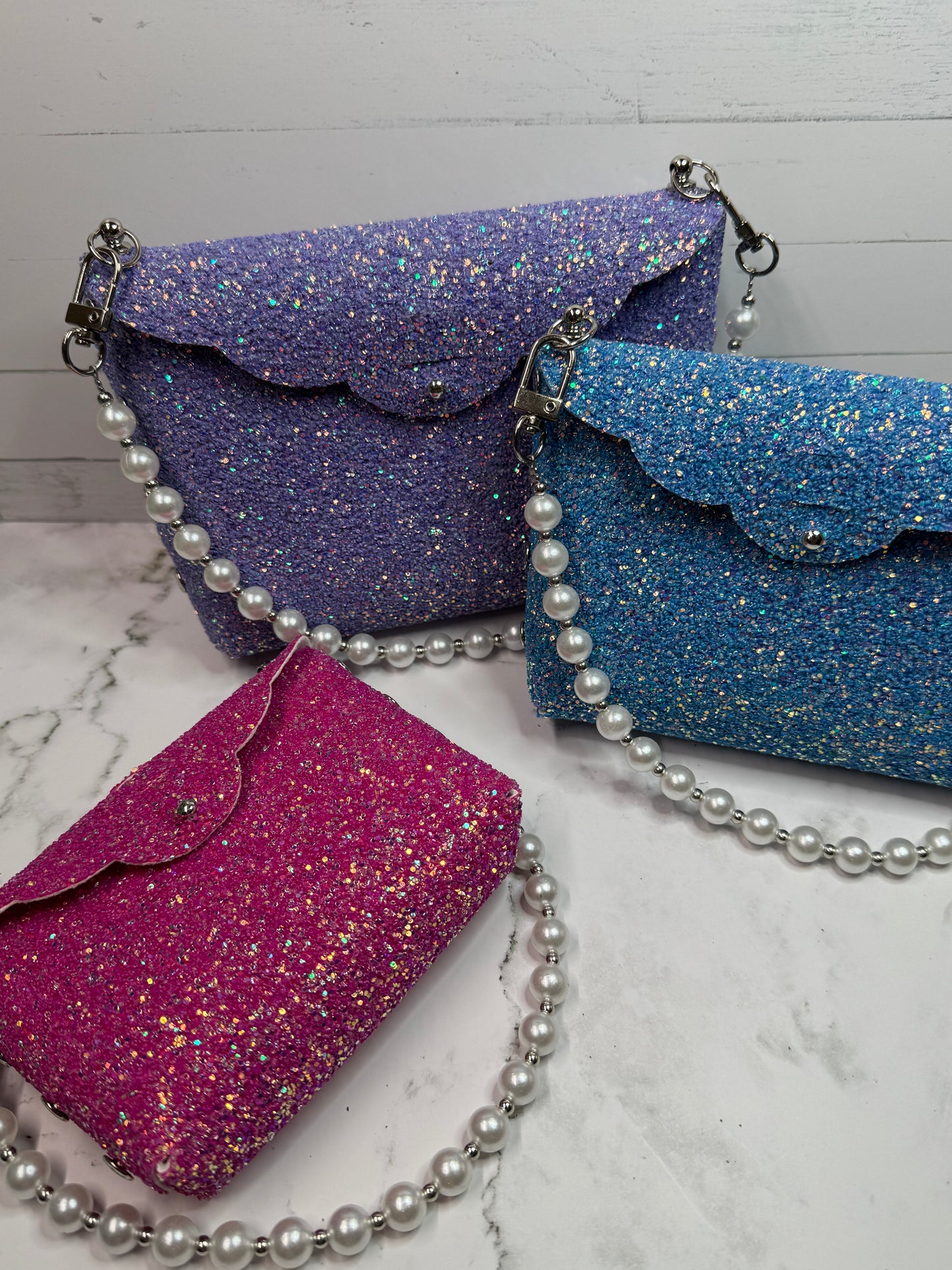 Glitter Faux Leather Purse