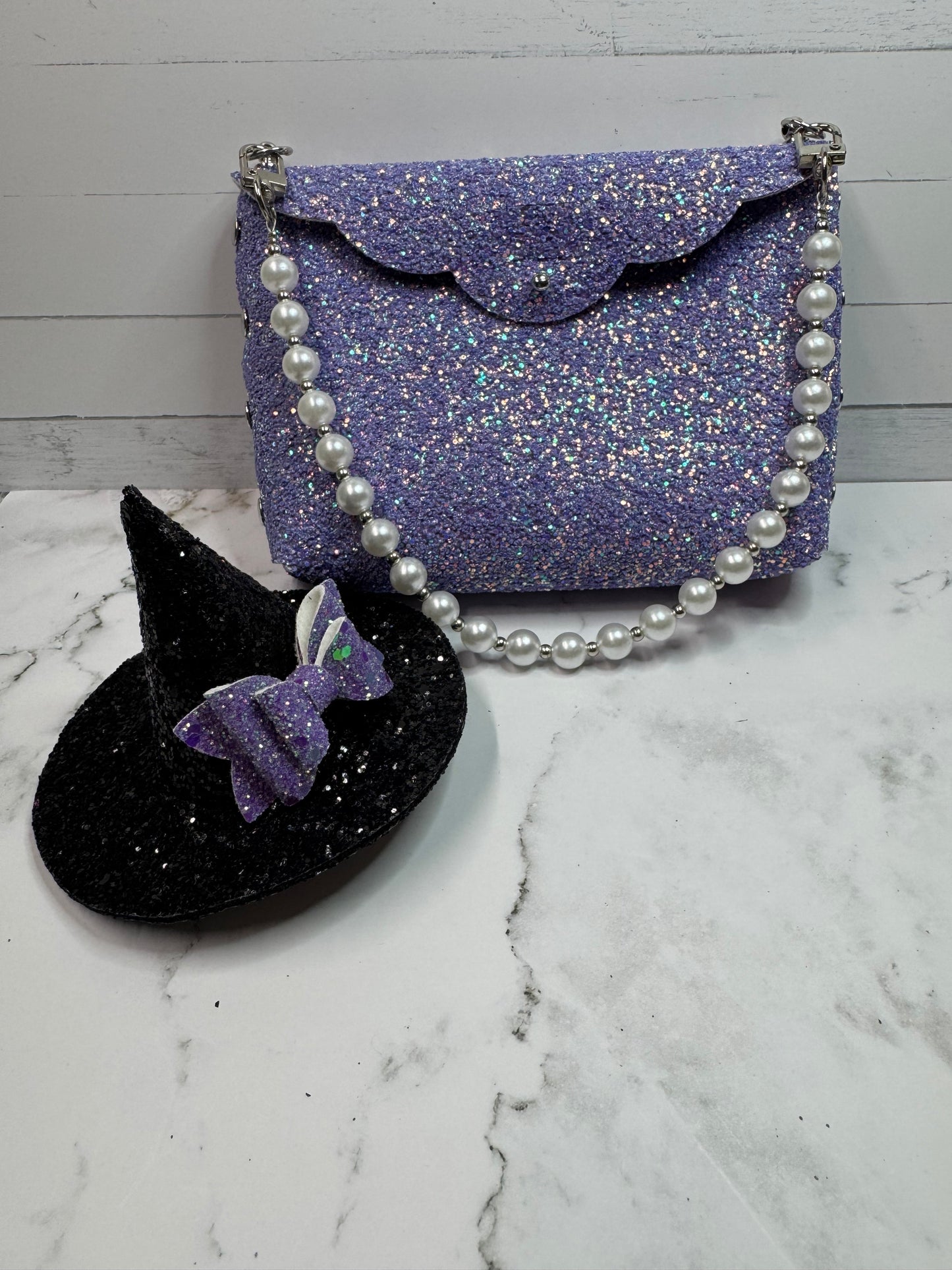 Glitter Faux Leather Purse