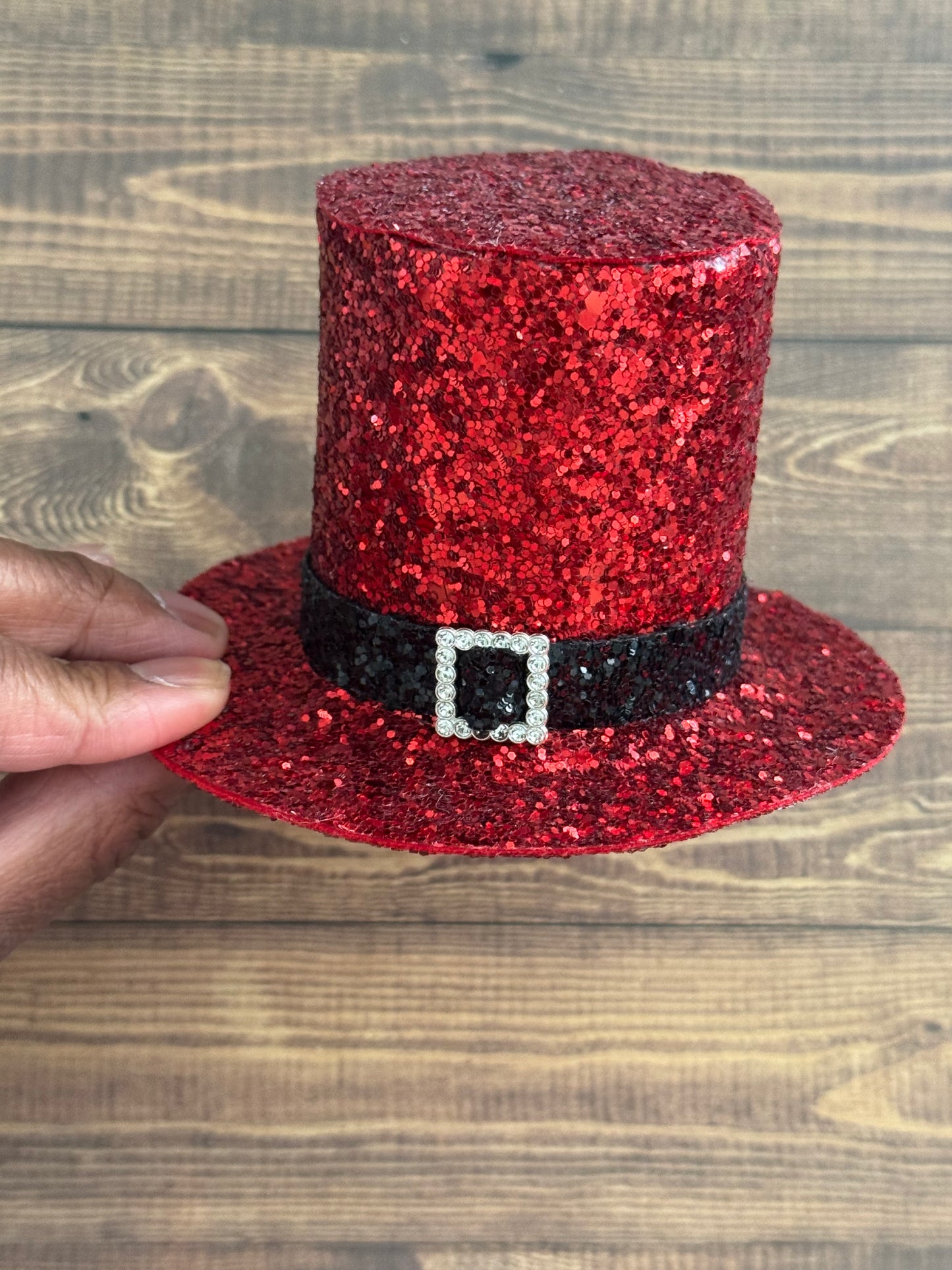 Christmas Santa Top Hat Hair Bow