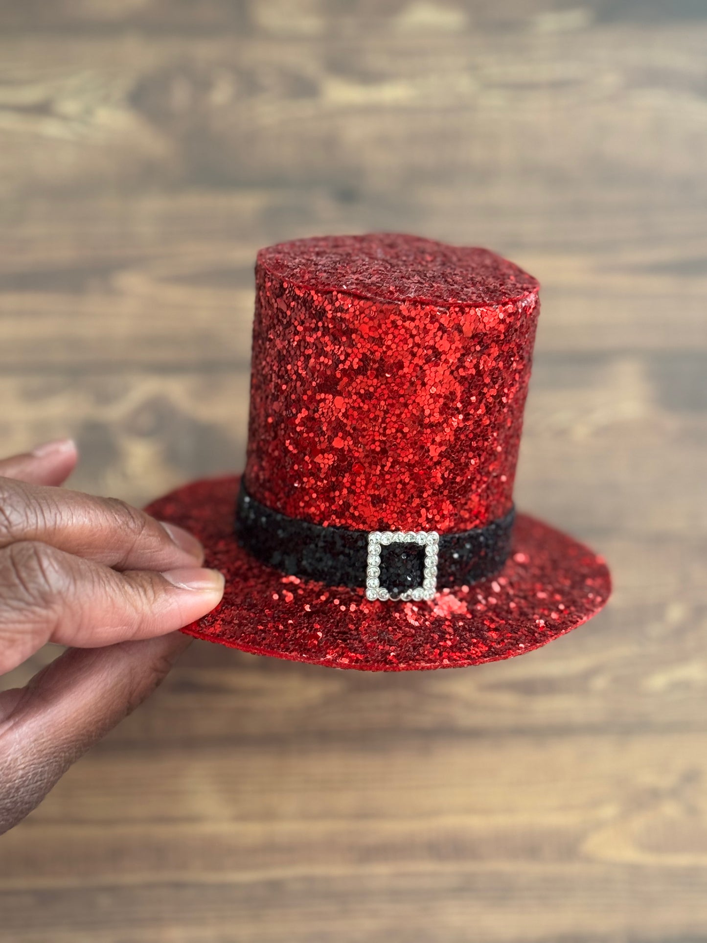Christmas Santa Top Hat Hair Bow