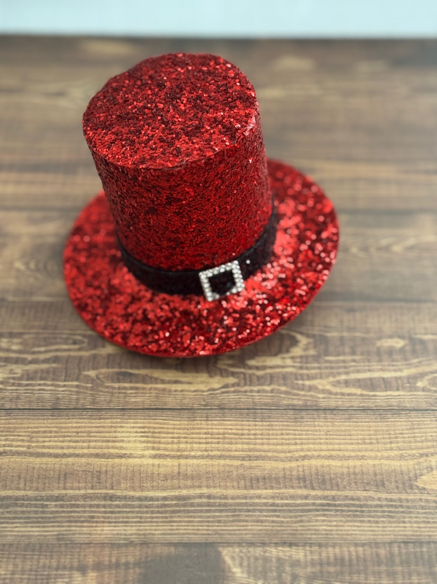 Christmas Santa Top Hat Hair Bow