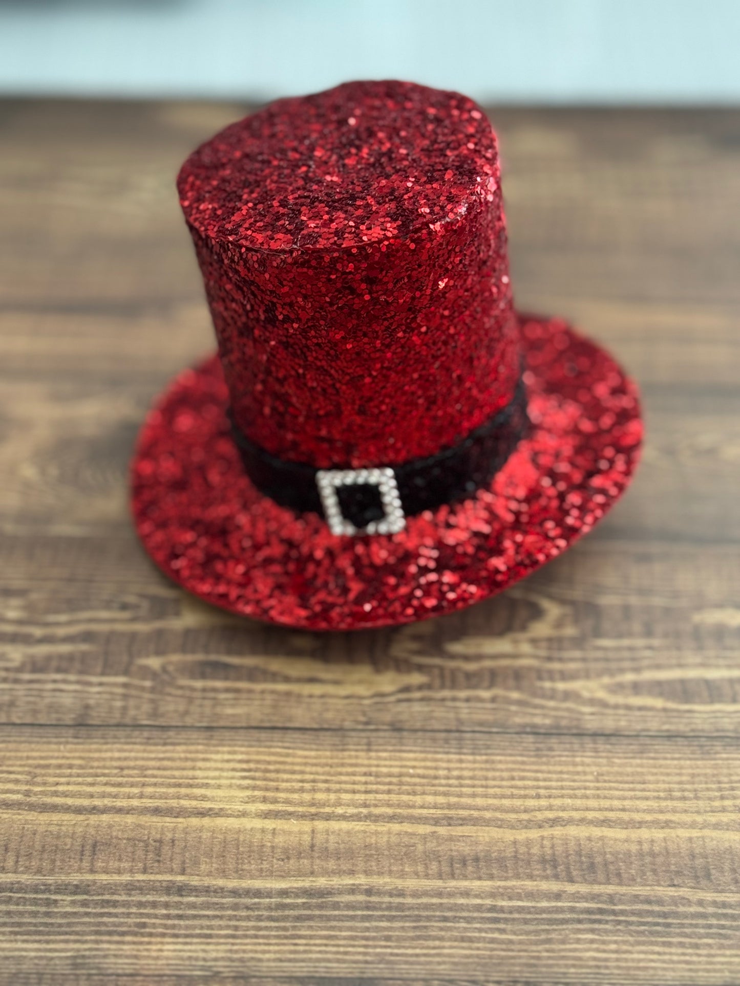 Christmas Santa Top Hat Hair Bow