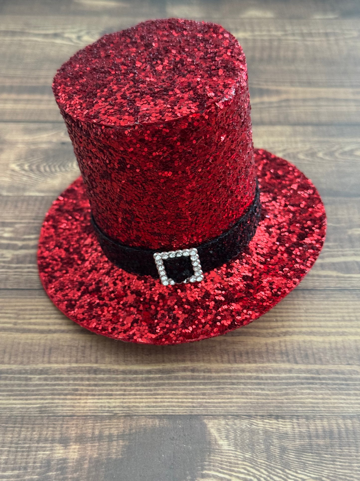 Christmas Santa Top Hat Hair Bow