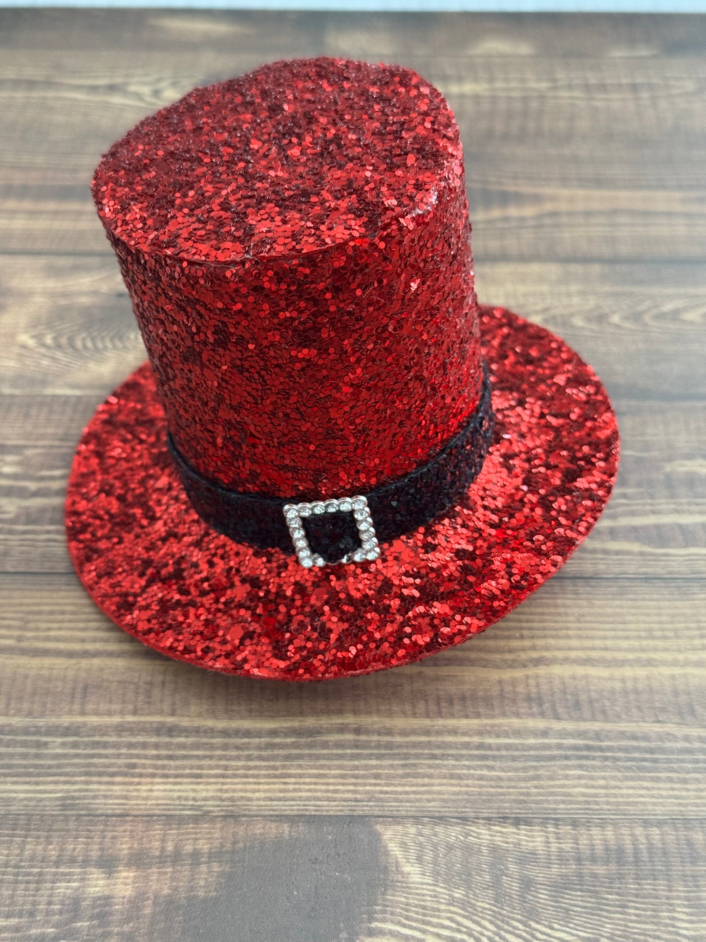 Christmas Santa Top Hat Hair Bow