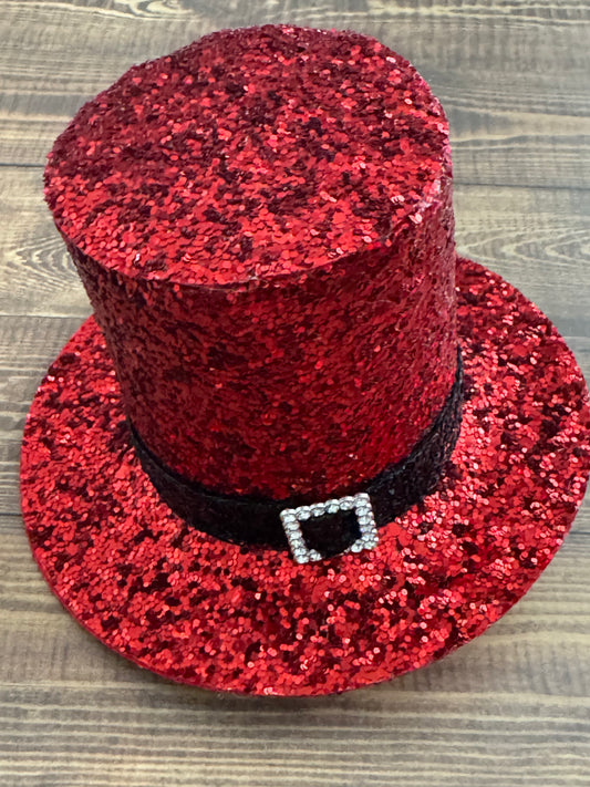 Christmas Santa Top Hat Hair Bow