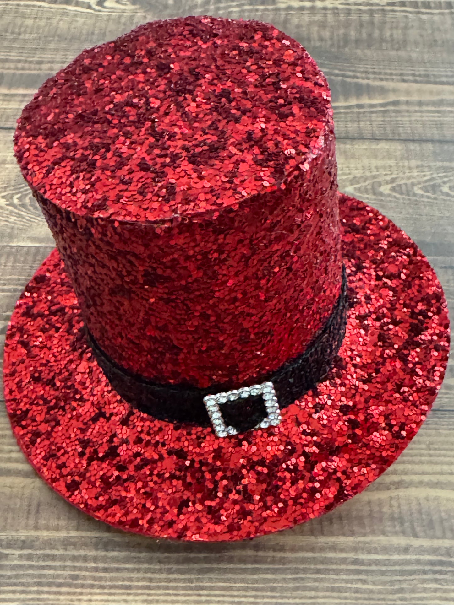 Christmas Santa Top Hat Hair Bow