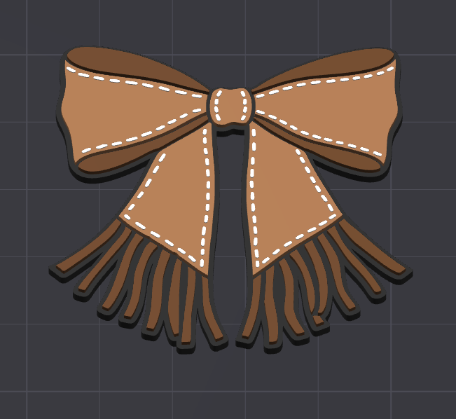 Western Fringe Bow Charm