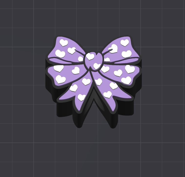 Heart Bow Straw Topper