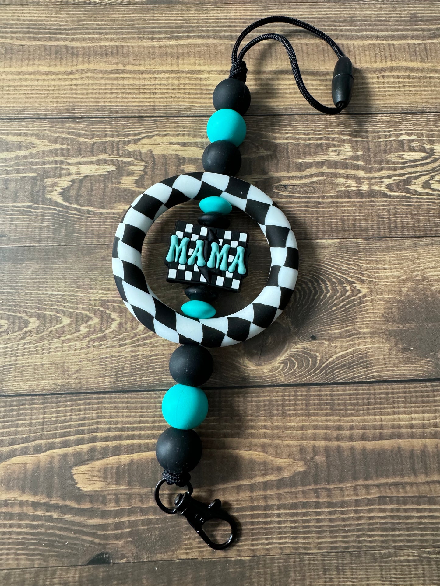 Checkered Mama XL Car Charm/Freshie Hangar