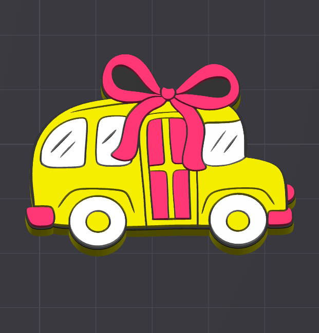 Bow Bus Charm