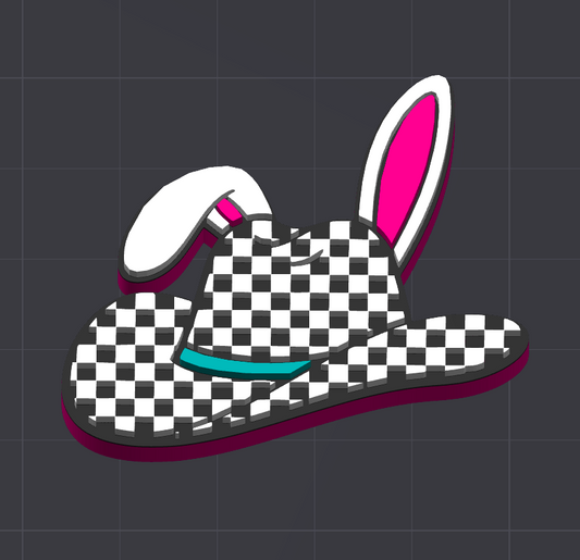 Bunny Cowboy Hat Bow Charm