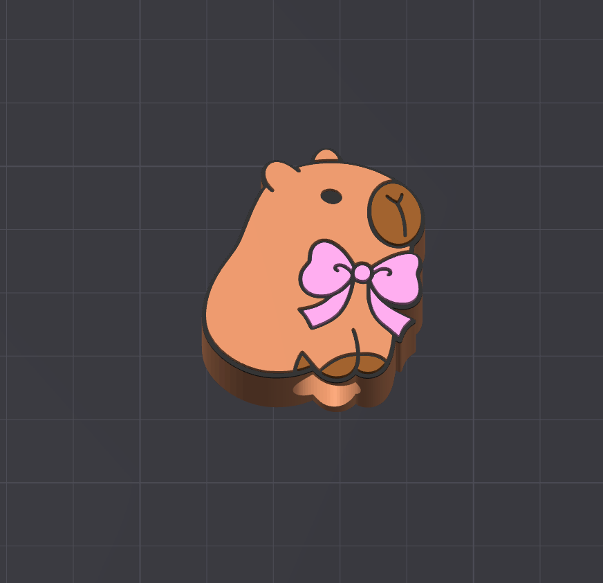 Capybara Bow Straw Topper
