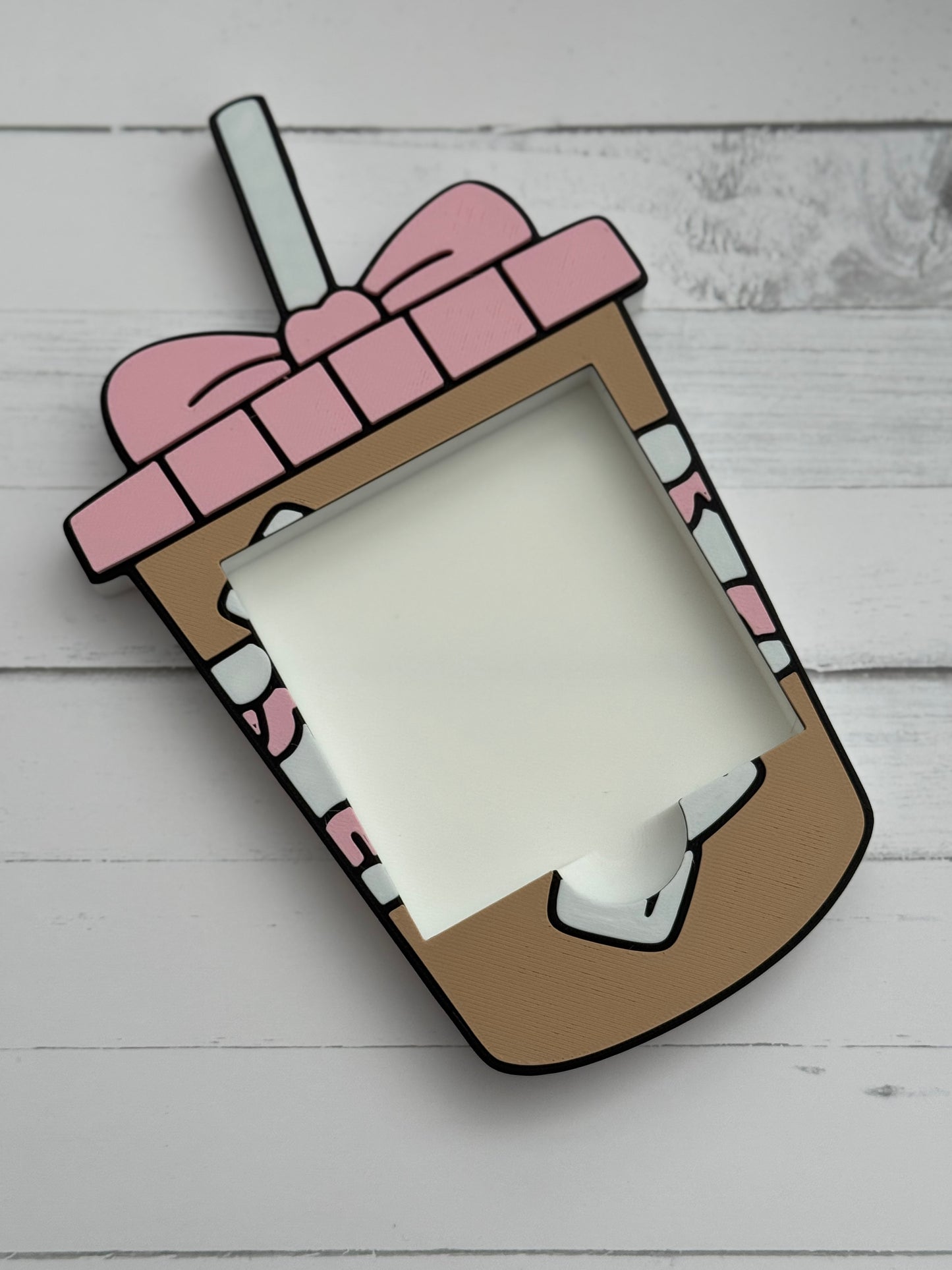 Iced Coffee Sticky Note Pad Holder