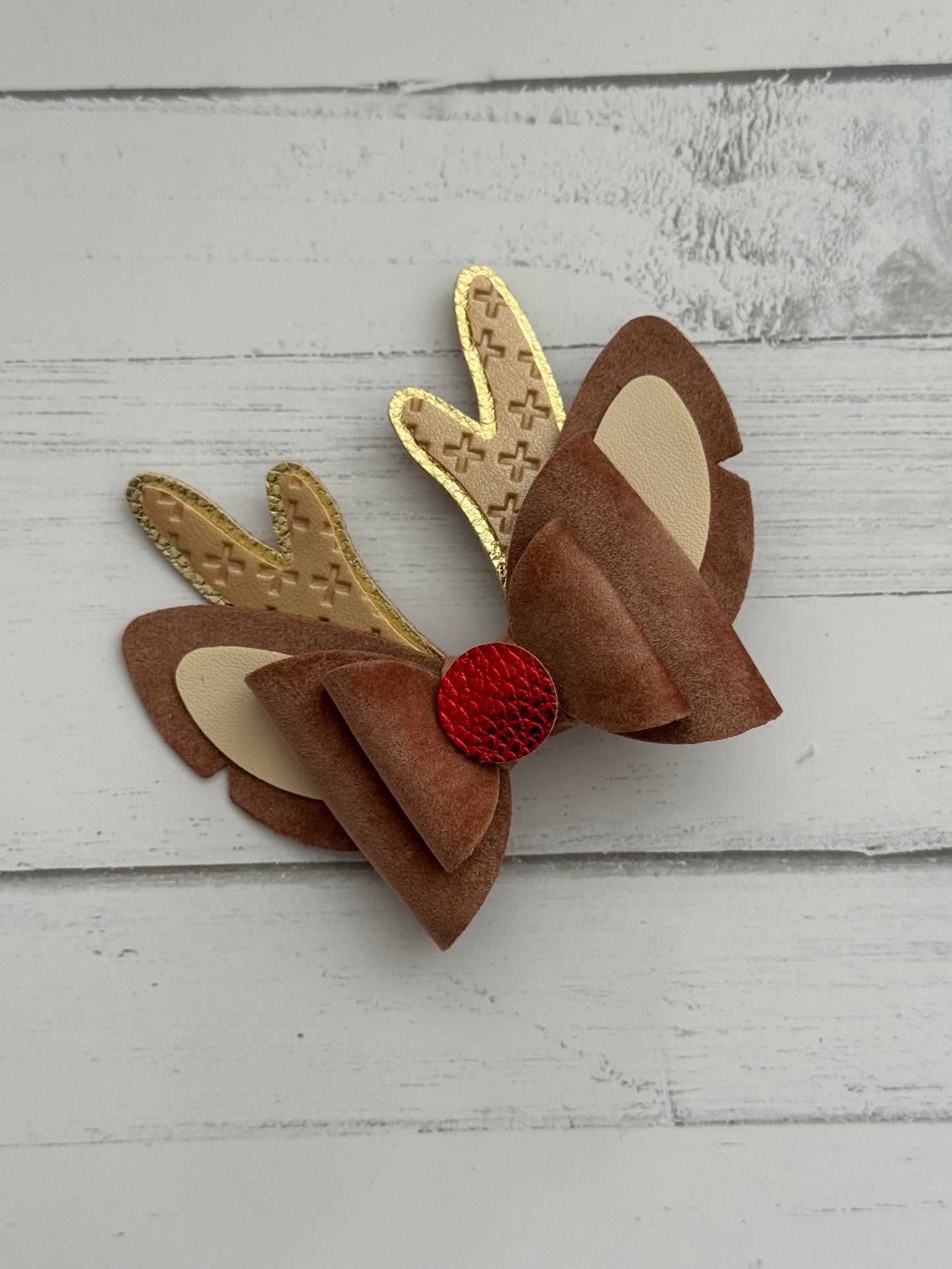Reindeer/Gingerbread Hair Clips