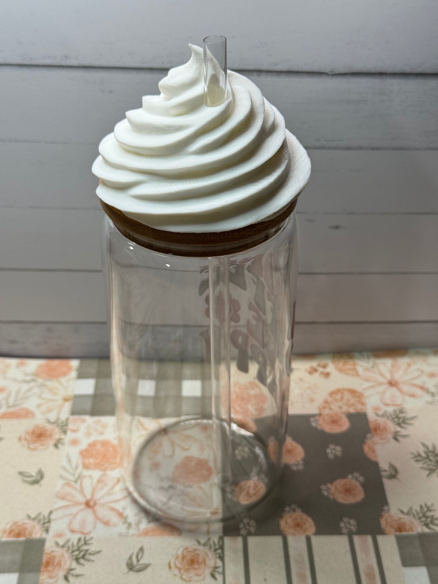 Whipped Topping Lid/Straw Topper