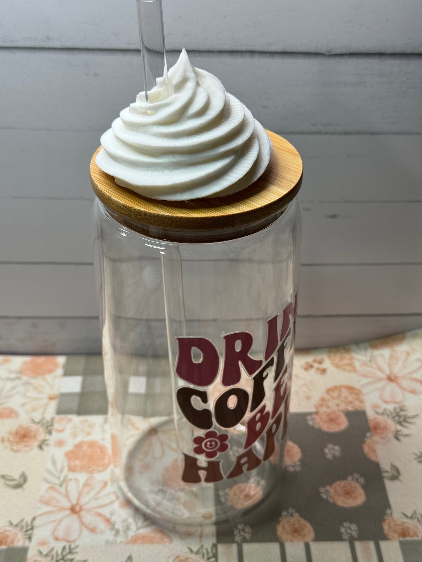 Whipped Topping Lid/Straw Topper