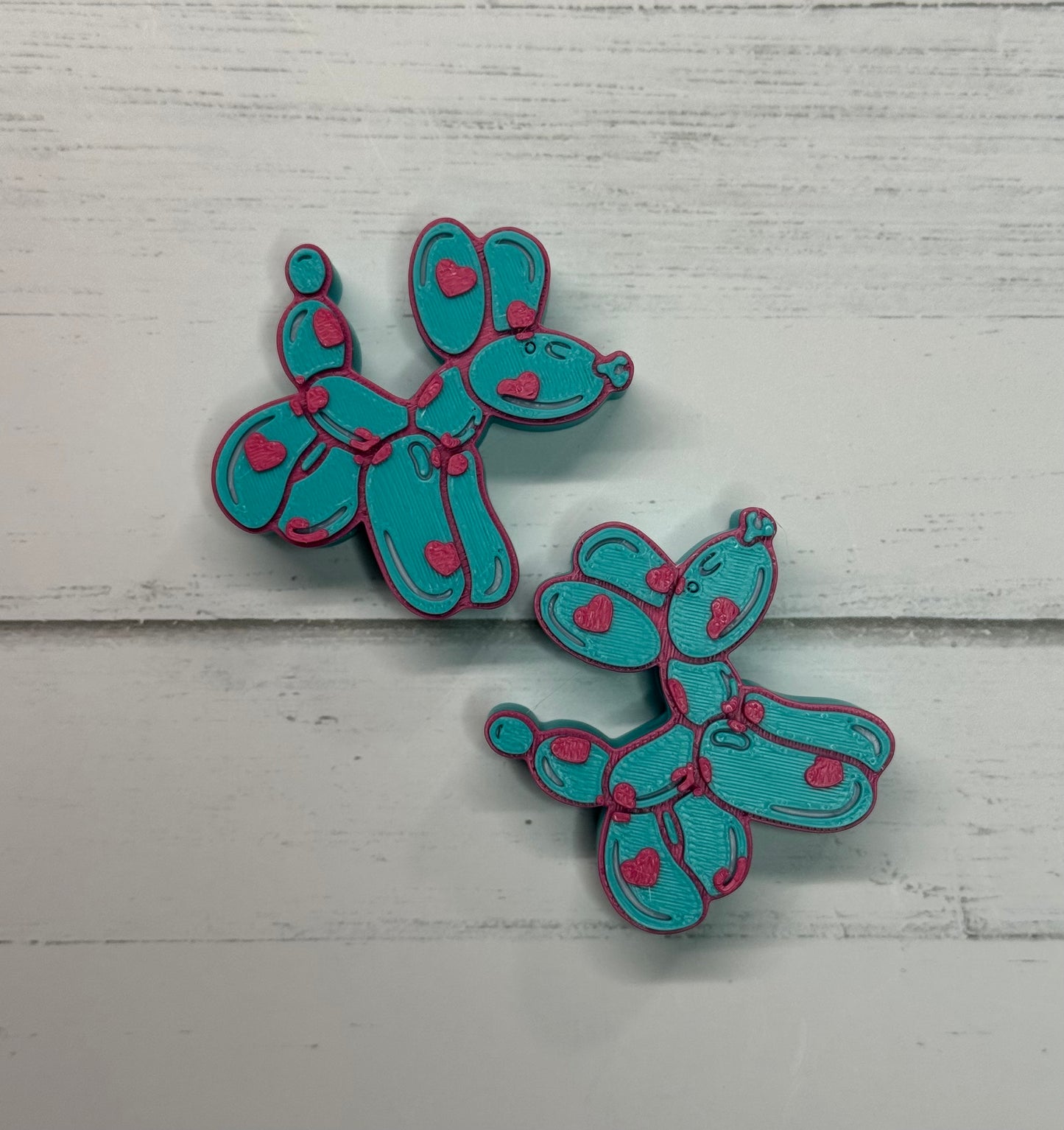 Heart Balloon Dog Straw Topper