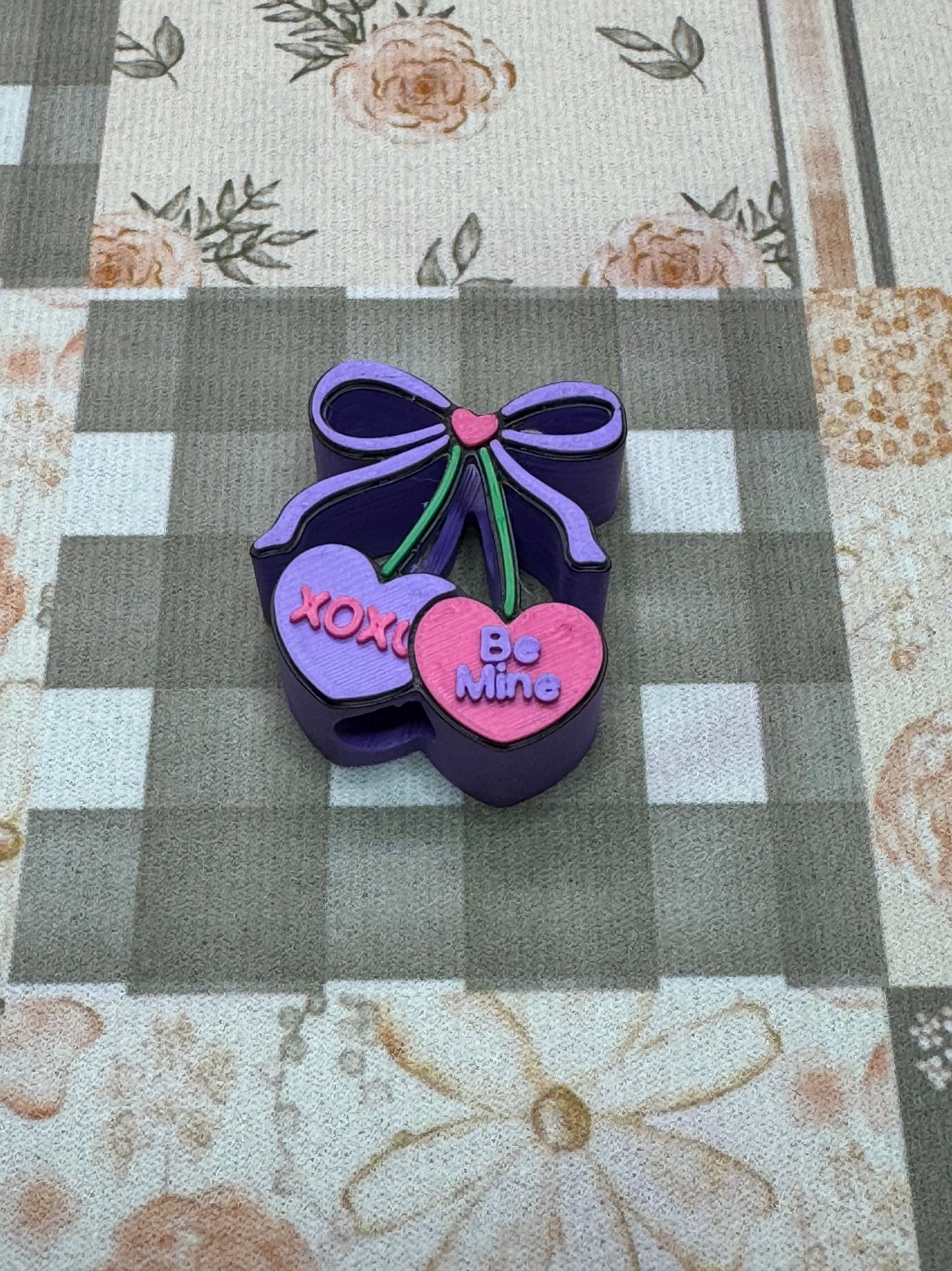 Valentine Cherry Straw Toppers