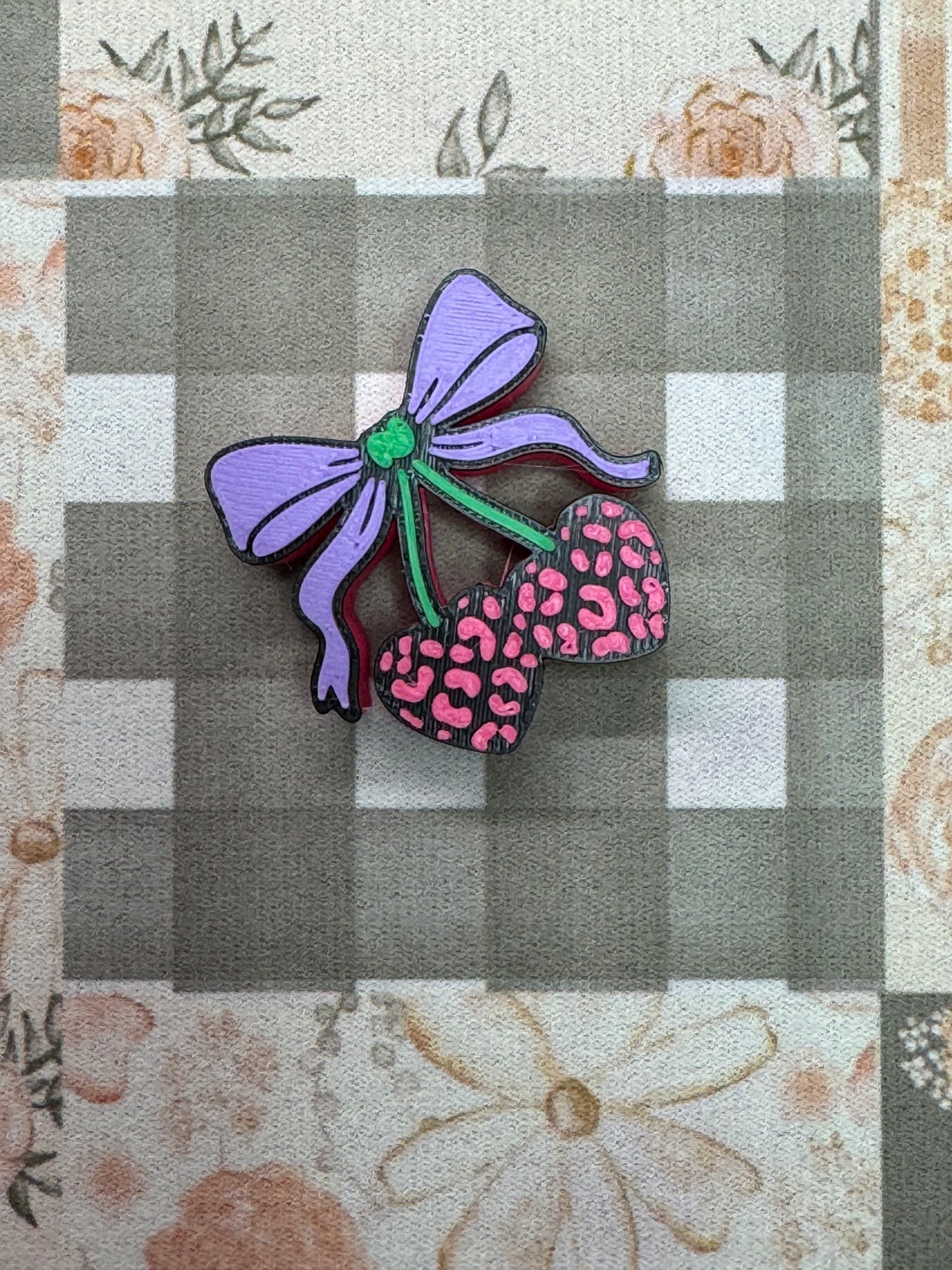 Valentine Cherry Straw Toppers