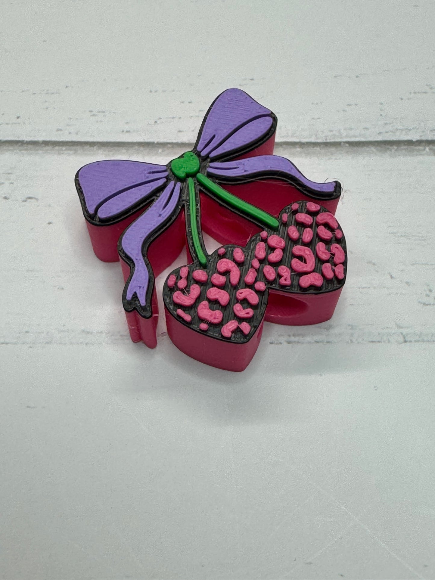 Valentine Cherry Straw Toppers