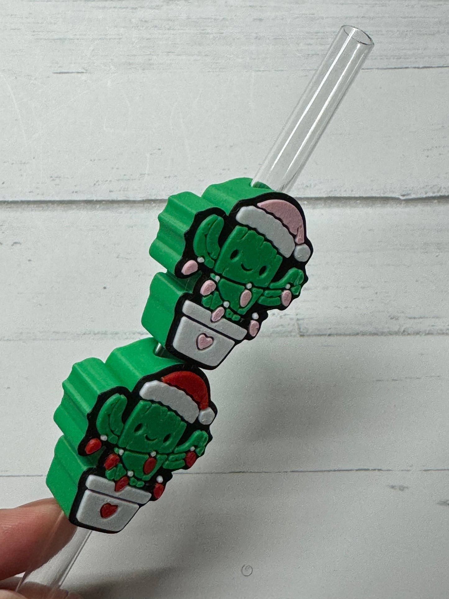 Cactus Claus Straw Topper