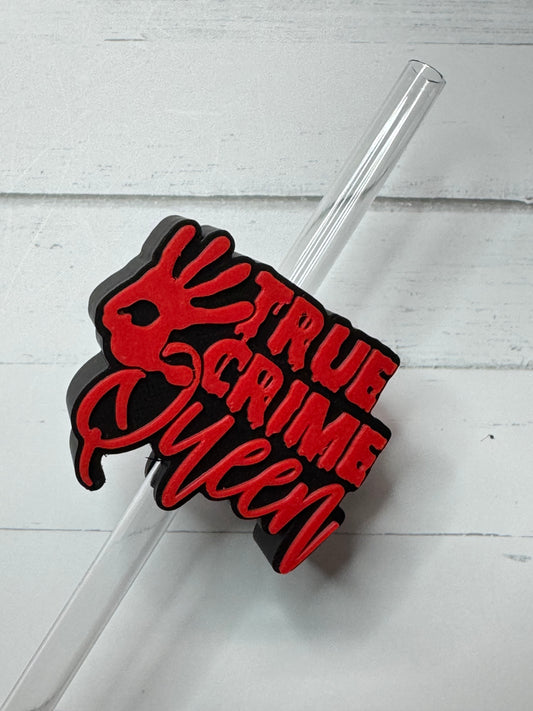 True Crime Queen Straw Topper