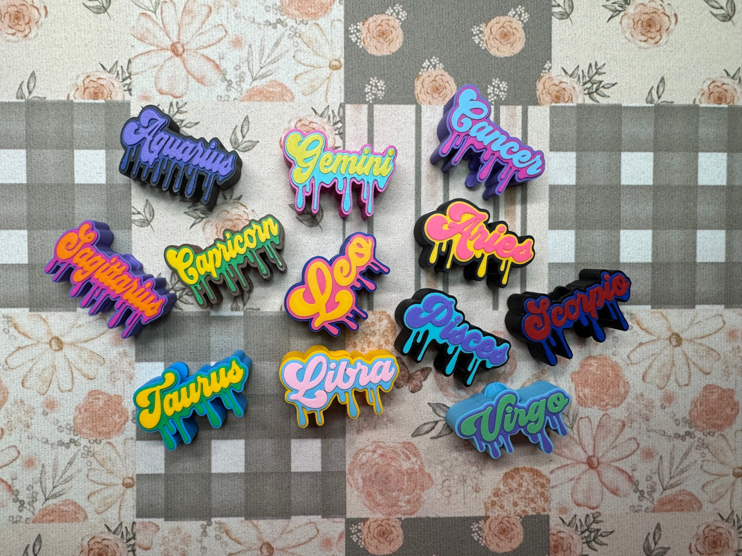 Zodiac Sign Straw Toppers