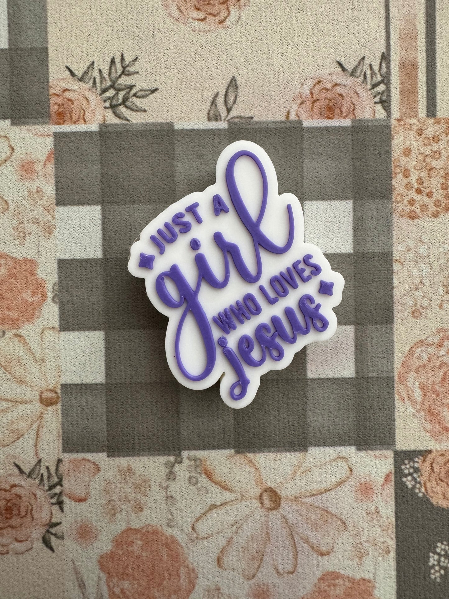 Just A Girl who Loves Jesus Straw Topper