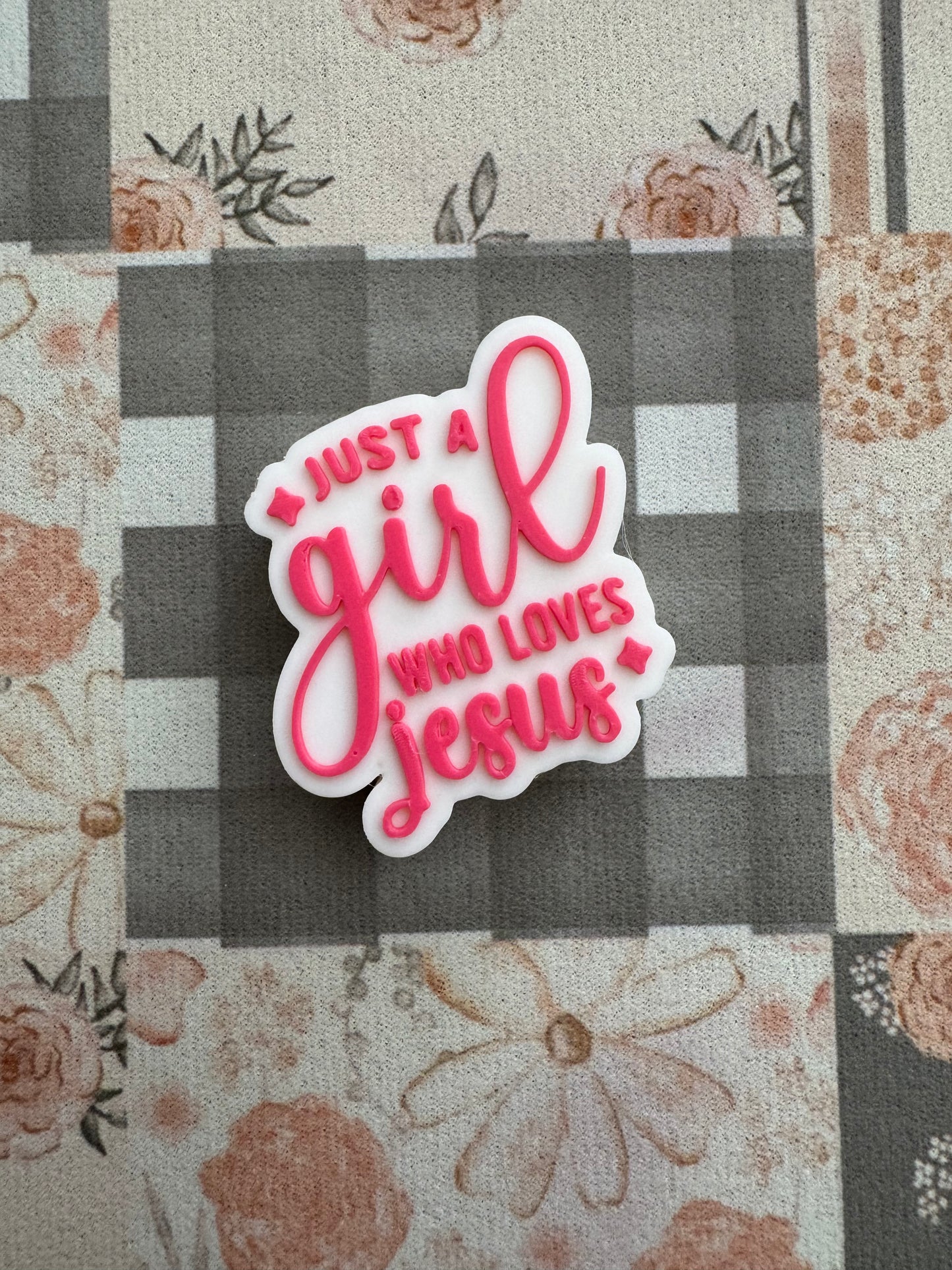 Just A Girl who Loves Jesus Straw Topper