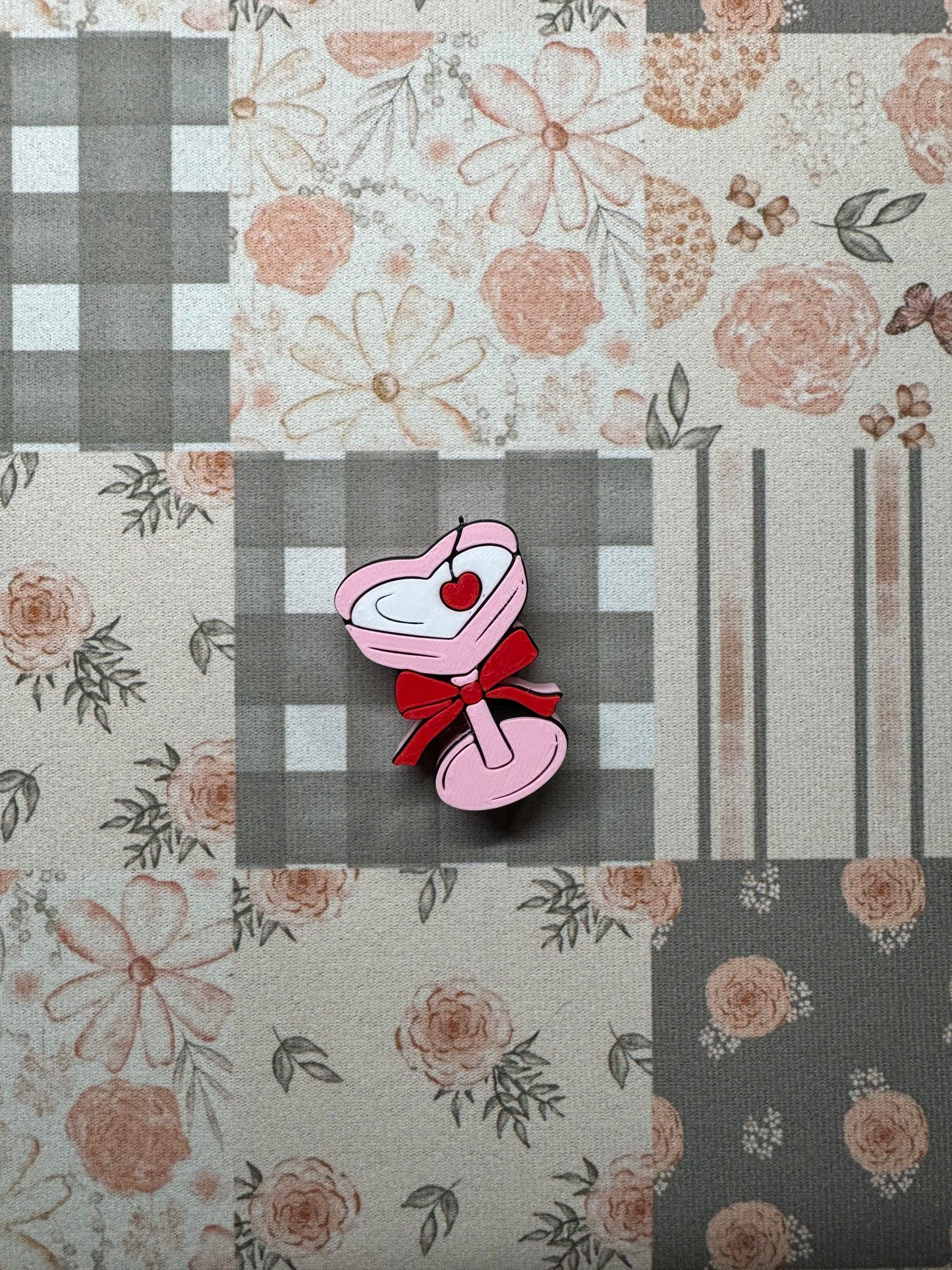 Martini Bow Glass Straw Topper