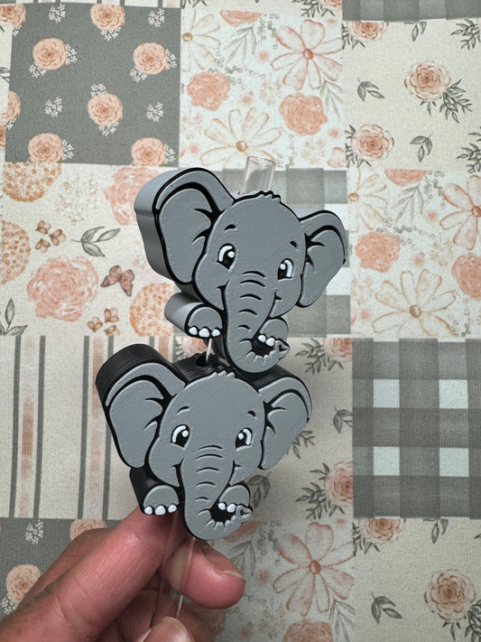 Cute Elephant Straw Topper