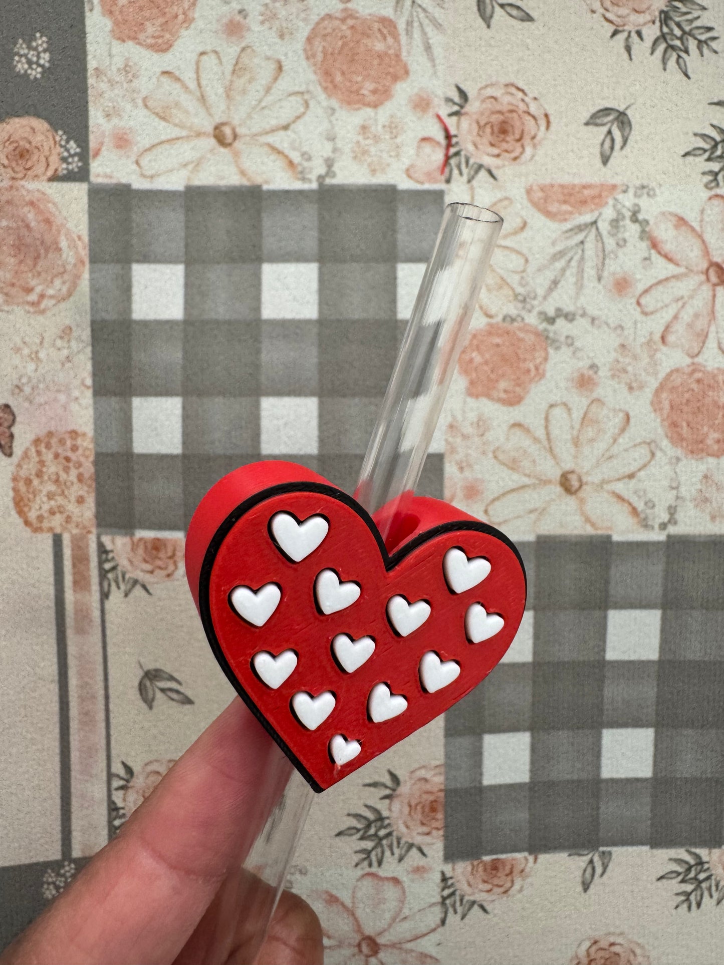 Hearts Straw Topper