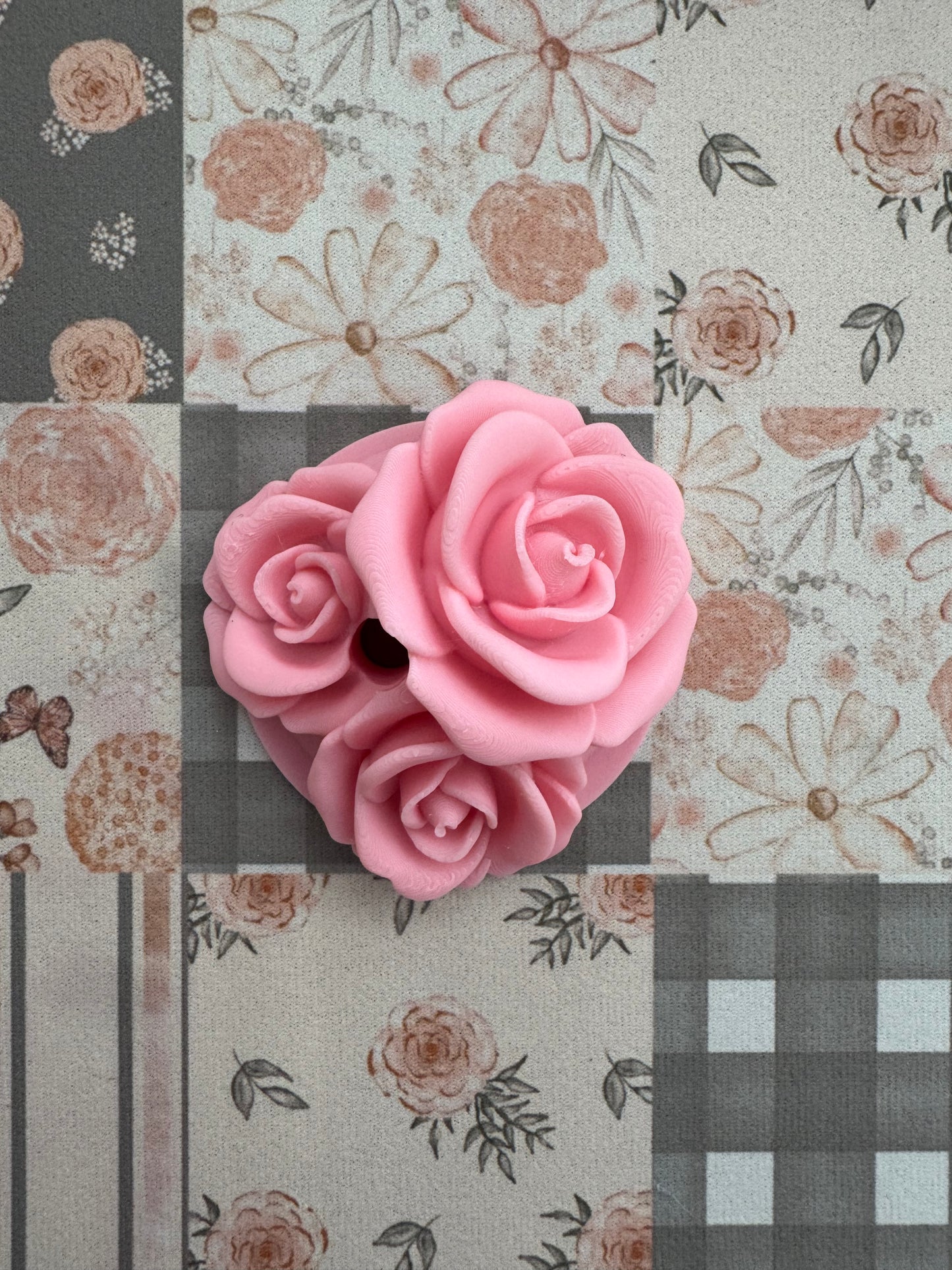 3 Rose Lid Straw Topper