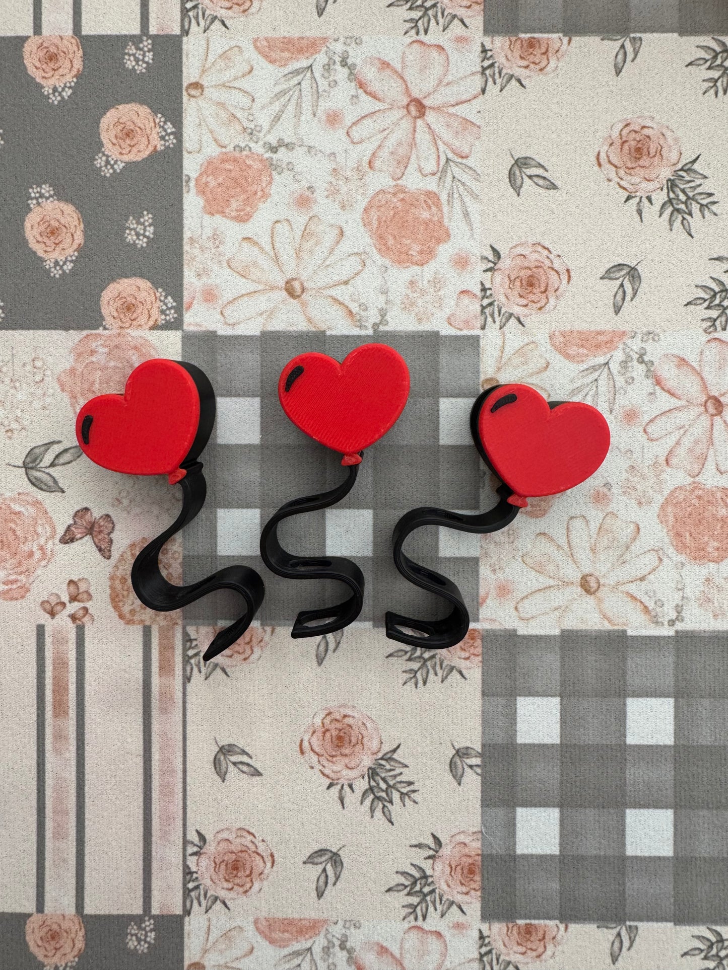 Balloon Heart Straw Topper