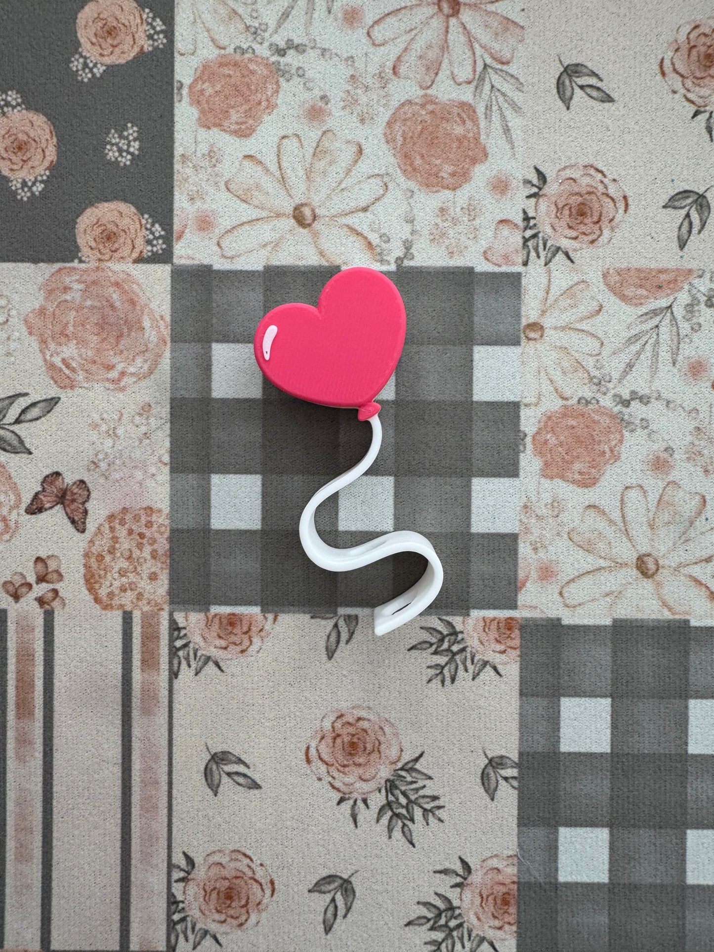 Balloon Heart Straw Topper