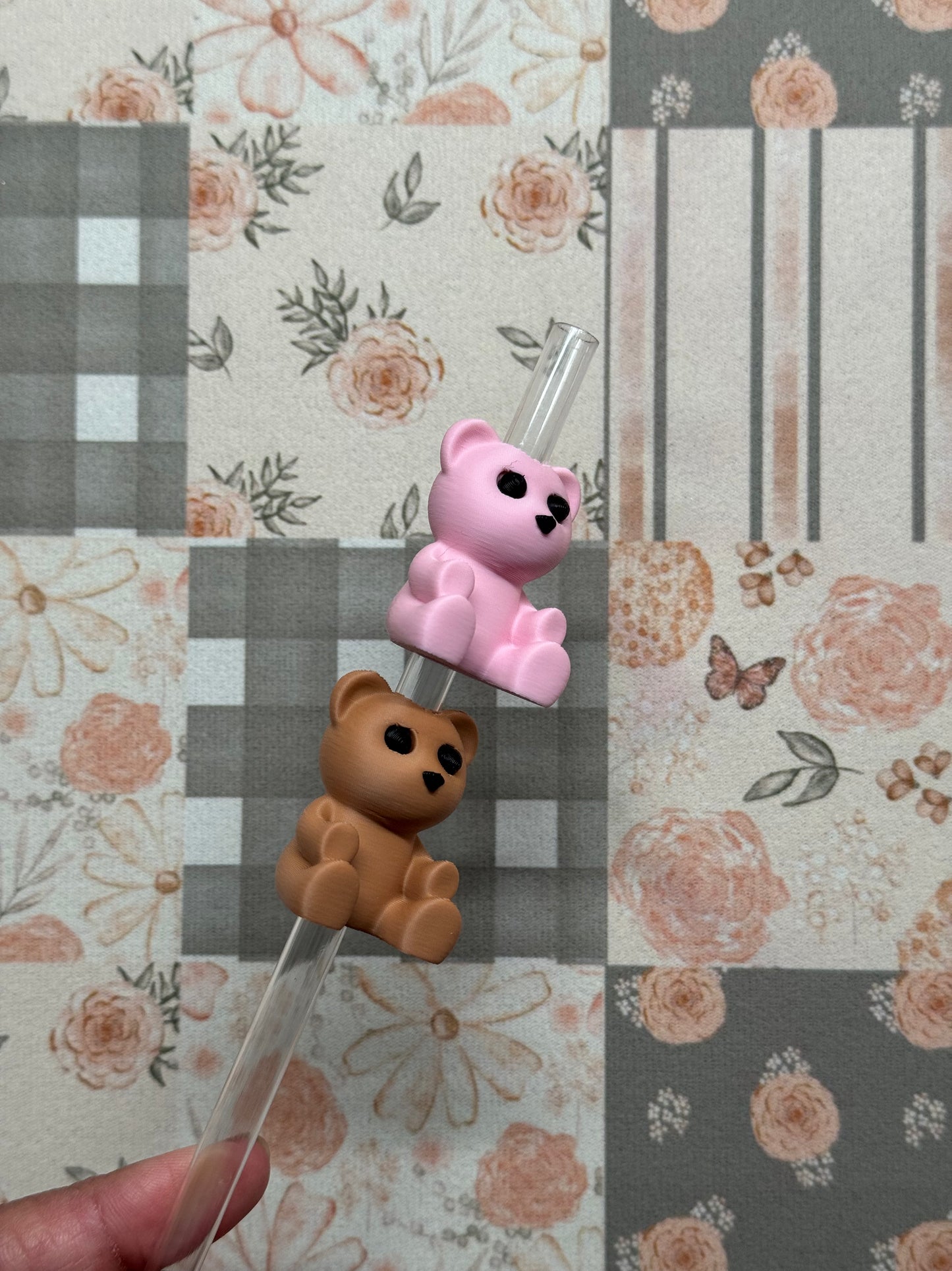 3D Bear Straw Topper