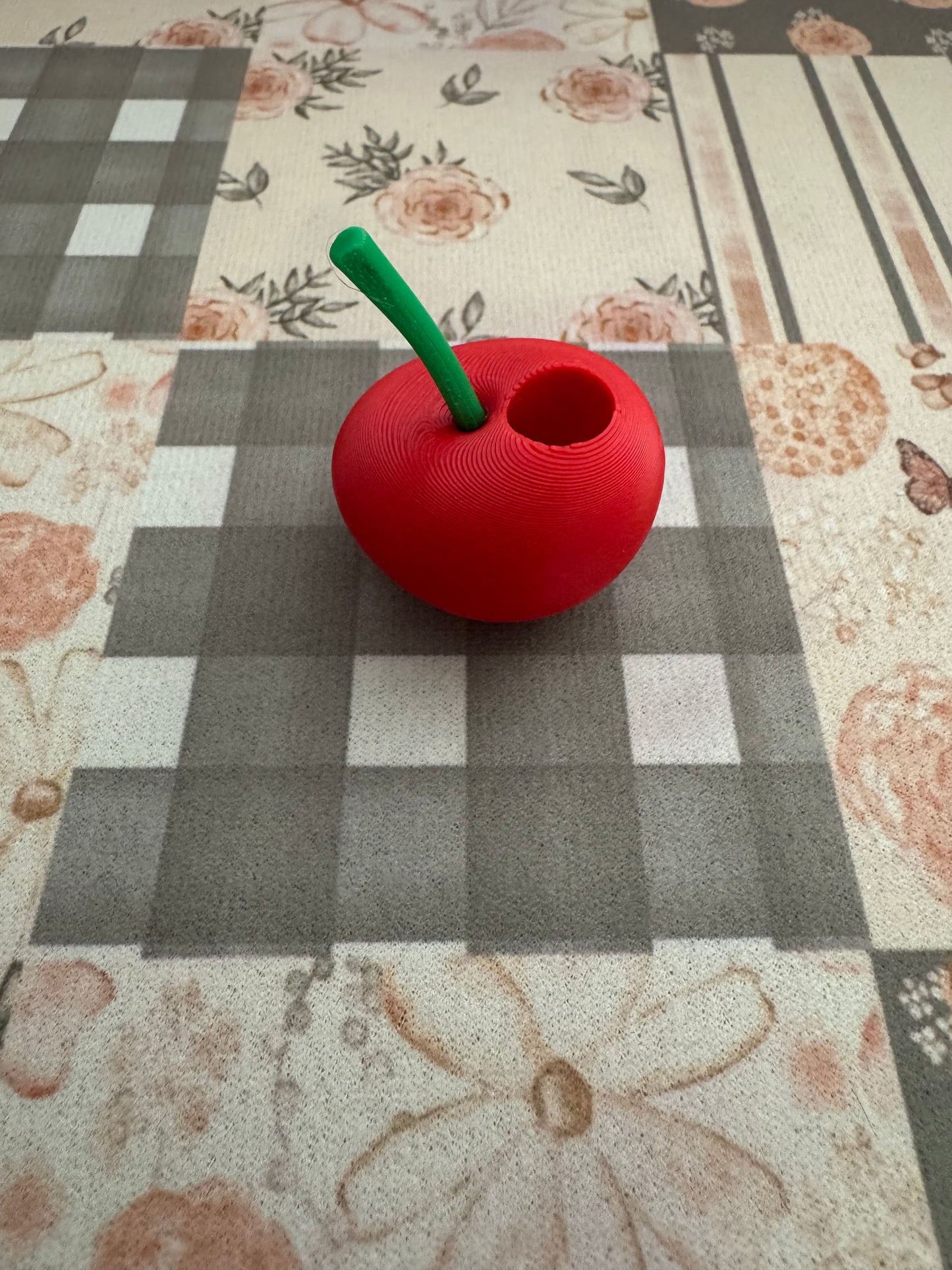 3D cherry Straw Topper