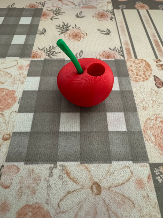 3D cherry Straw Topper